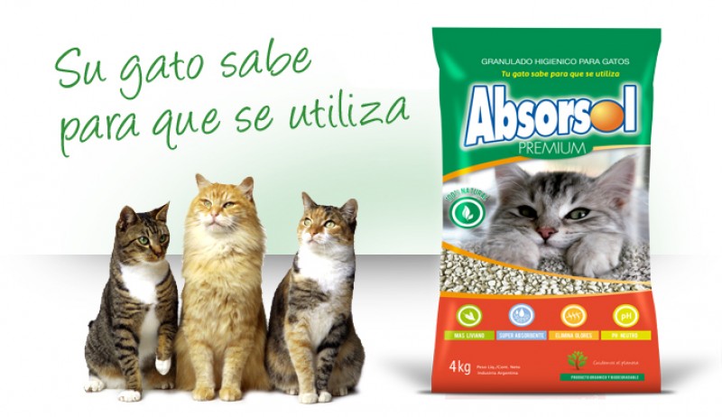 ABSORSOL: Granulado higiénico para gatos